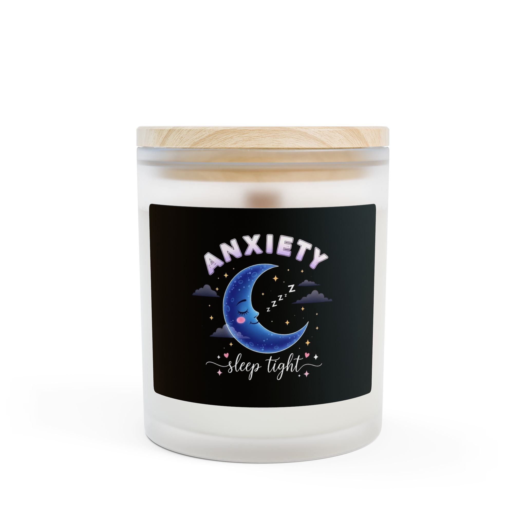 'Anxiety, Sleep Tight' Frosted Glass Scented Candle