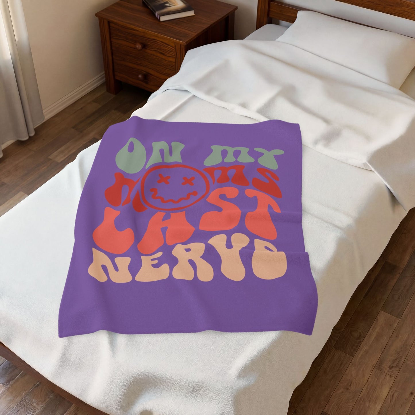 ‘On My Last Nerve' Psychedelic Velveteen Plush Blanket