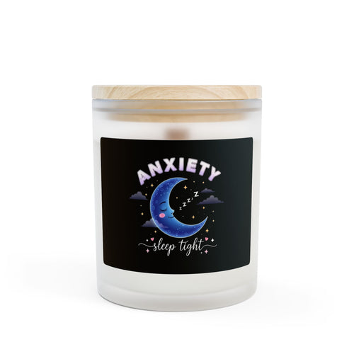 'Anxiety, Sleep Tight' Frosted Glass Scented Candle